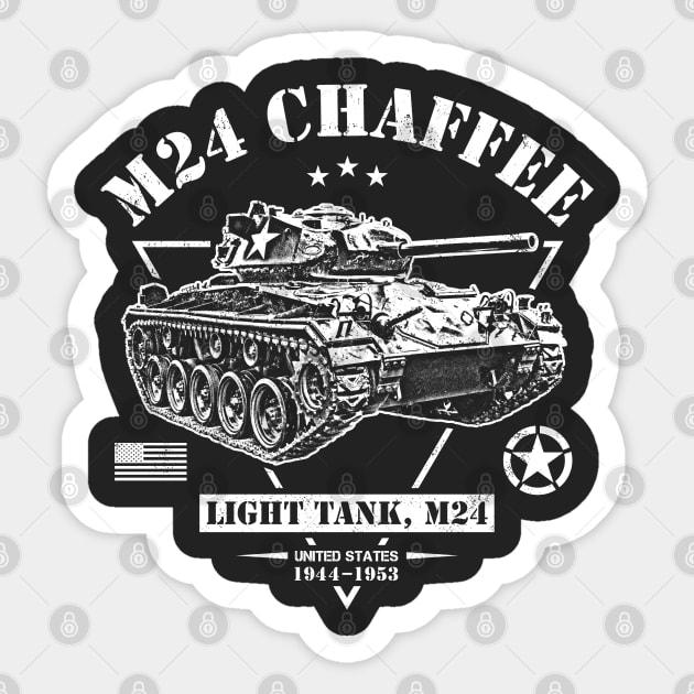 M24 Chaffee Sticker by Military Style Designs